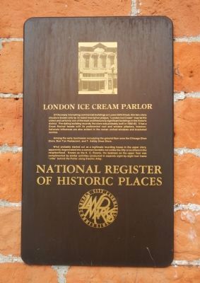 London Ice Cream Parlor Marker. Click for full size. London Ice Cream Parlor Marker image. Click for full size.