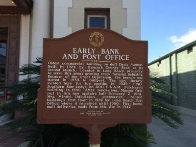 Early Bank and Post Office Marker image. Click for full size.