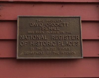 David Crockett Firehall Marker image. Click for full size.