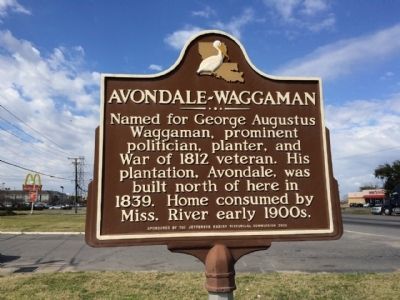 Avondale~Waggaman Marker image. Click for full size.