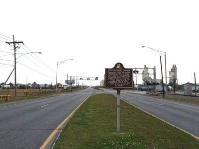 View of Marker looking northwesterly on Belle Chasse Highway. image. Click for full size.
