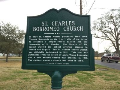 St. Charles Borromeo Church Marker image. Click for full size.