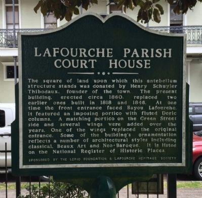 Lafourche Parish Court House Marker image. Click for full size.