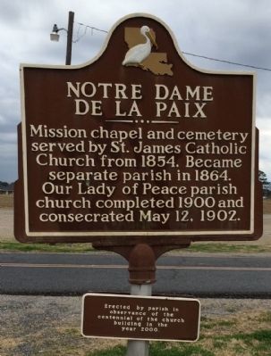 Notre Dame de la Paix Marker. Click for full size. Notre Dame de la Paix Marker image. Click for full size.