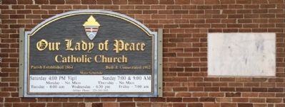 Church sign and cornerstone image. Click for full size.