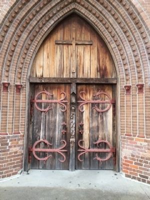 Church entrance doors. image. Click for full size.