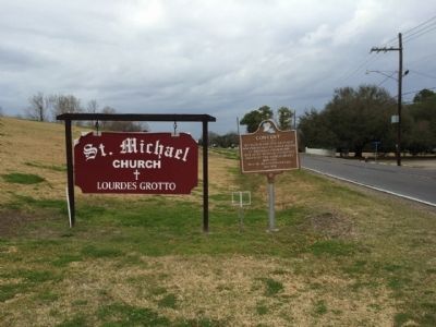 View of marker area looking north on LA-44.. Click for full size. View of marker area looking north on LA-44. image. Click for full size.