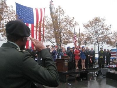 World War II Memorial dedication ceremony on November 8, 2008 image. Click for full size.