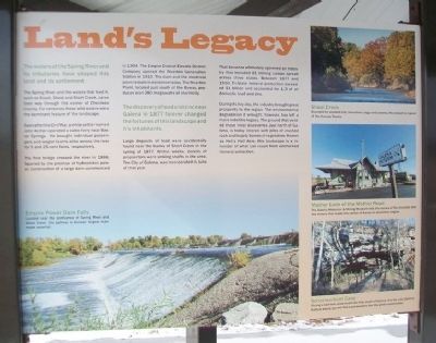 Land's Legacy Marker. Click for full size. Land's Legacy Marker image. Click for full size.