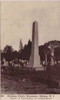 Abraham Clark Obelisk image. Click for full size.