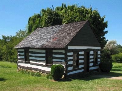 Replica of the Log Meeting House image. Click for full size.