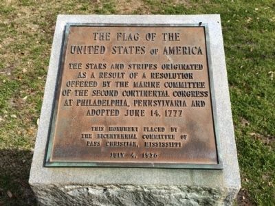 The Flag of the United States of America Marker. Click for full size. The Flag of the United States of America Marker image. Click for full size.