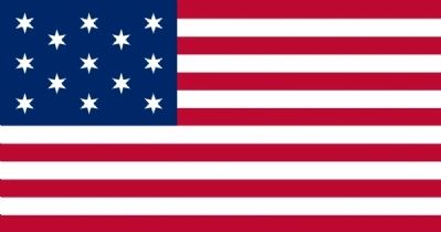 One of the original 1777 Flags. image. Click for full size.