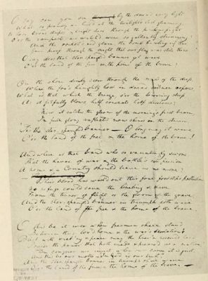 Original Manuscript copy of Star Spangled Banner Poem image. Click for full size.