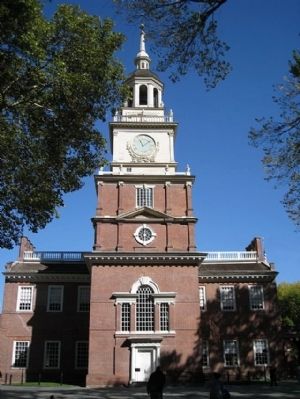 Independence Hall Clocktower image. Click for full size.