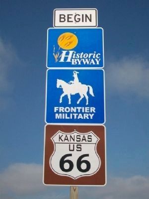 Route 66 & Frontier Military Historic Byways Signs image. Click for full size.