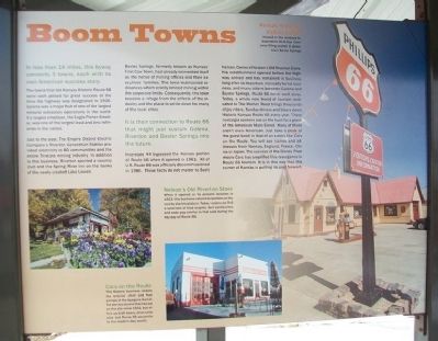 Boom Towns Marker. Click for full size. Boom Towns Marker image. Click for full size.