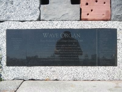 The Wave Organ plaque image. Click for full size.