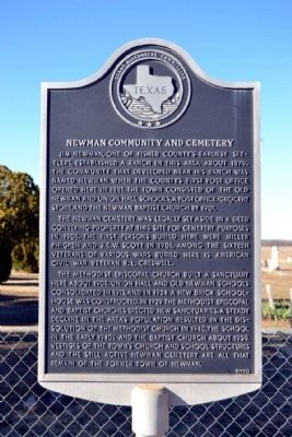Newman Community and Cemetery Marker image. Click for full size.