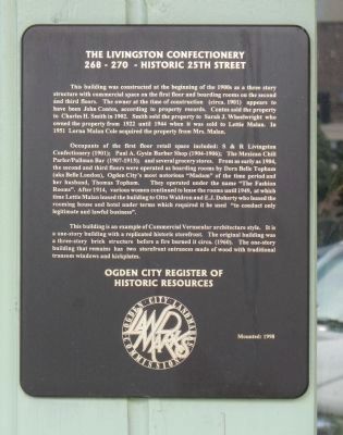 The Livingston Confectionary Marker image. Click for full size.