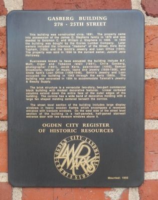 Gasberg Building Marker. Click for full size. Gasberg Building Marker image. Click for full size.