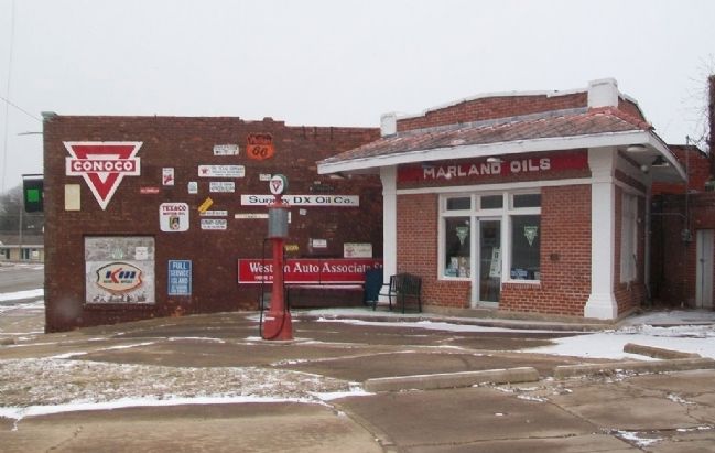 Marland Filling Station. Click for full size. Marland Filling Station image. Click for full size.