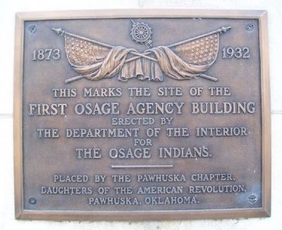 Site of the First Osage Agency Building Marker image. Click for full size.