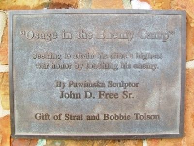 "Osage in the Enemy Camp" Marker image. Click for full size.
