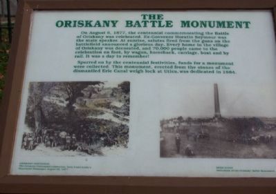 The Oriskany Battle Monument Marker image. Click for full size.
