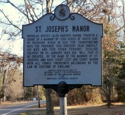 St. Joseph's Manor Marker image. Click for full size.