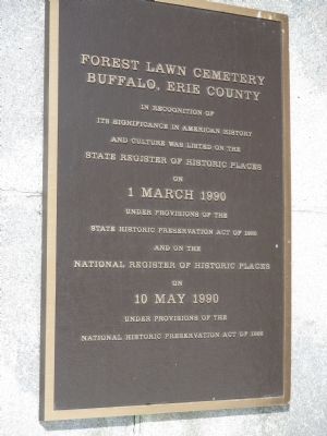 Forest Lawn Cemetery Register of Historic Places Plaque image. Click for full size.