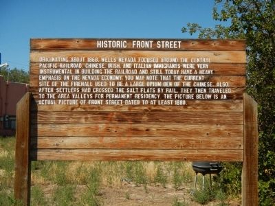 Historic Front Street Marker. Click for full size. Historic Front Street Marker image. Click for full size.