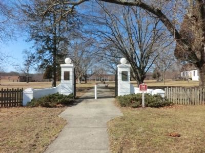Charlotte Hall School-Veterans Home entrance gate image. Click for full size.