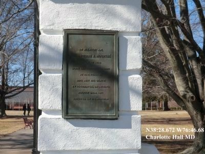 Charlotte Hall School-Marker on the entrance gate image. Click for full size.