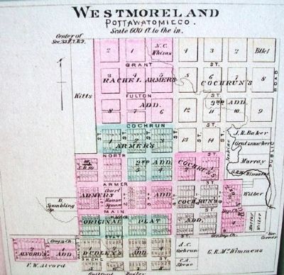 Plat Map on Westmoreland, Kansas Marker image. Click for full size.