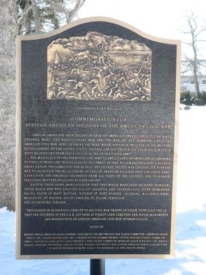 Commemoration for African American Soldiers of the American Civil War Memorial image. Click for full size.