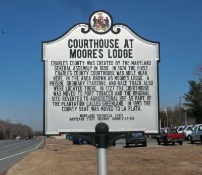 Courthouse at Moore's Lodge Marker image. Click for full size.