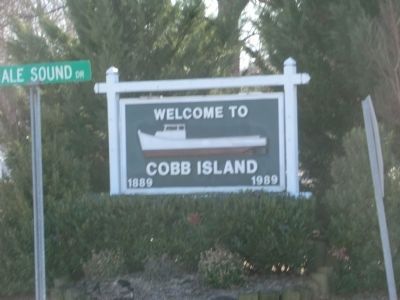 Sign at entrance to Cobb Island image. Click for full size.