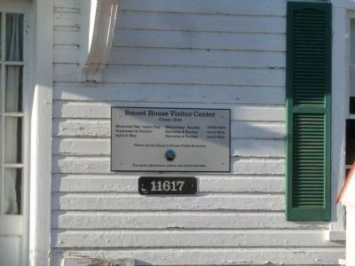 Close up of the Smoot House Visitor Center sign. Click for full size. Close up of the Smoot House Visitor Center sign image. Click for full size.