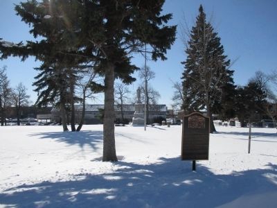 Civil War African-American Soldiers Plaque with G.A.R. Monument in Background. Click for full size. Civil War African-American Soldiers Plaque with G.A.R. Monument in Background image. Click for full size.