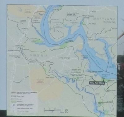 Close up of the map on the Putting the Potomac on the Map Marker image. Click for full size.