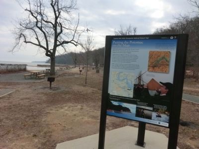Distant shot of Putting the Potomac on the Map Marker with the picnic area in the background. Click for full size. Distant shot of Putting the Potomac on the Map Marker with the picnic area in the background image. Click for full size.