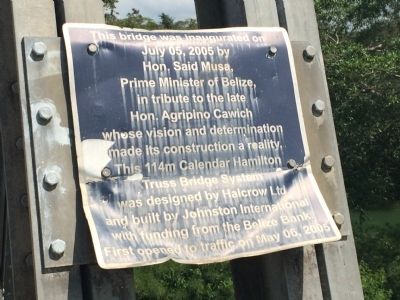 Agripino Cawich Bridge Marker image. Click for full size.