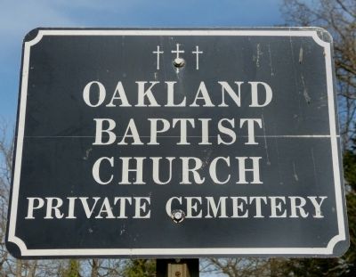 Oakland Baptist Church Private Cemetery image. Click for full size.