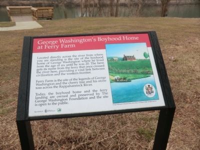 George Washington’s Boyhood Home at Ferry Point Marker. Click for full size. George Washington’s Boyhood Home at Ferry Point Marker image. Click for full size.