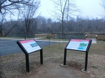 George Washington’s Boyhood Home at Ferry Point Marker next to another marker. Click for full size. George Washington’s Boyhood Home at Ferry Point Marker next to another marker image. Click for full size.