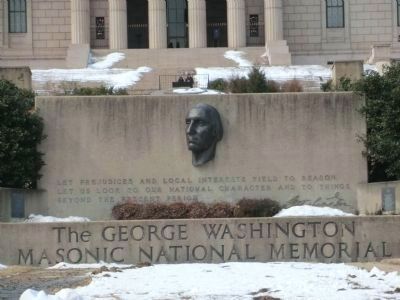 Base of the The George Washington Masonic National Memorial image. Click for full size.