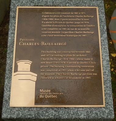 Pavillon Charles-Baillairgé Marker. Click for full size. Pavillon Charles-Baillairgé Marker image. Click for full size.