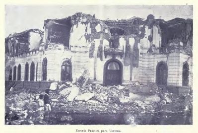 Destruction of the Practical School for Young Men and future site of the Botanical Garden. image. Click for full size.