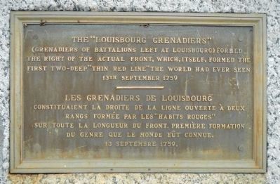 The “Louisbourg Grenadiers” Marker image. Click for full size.